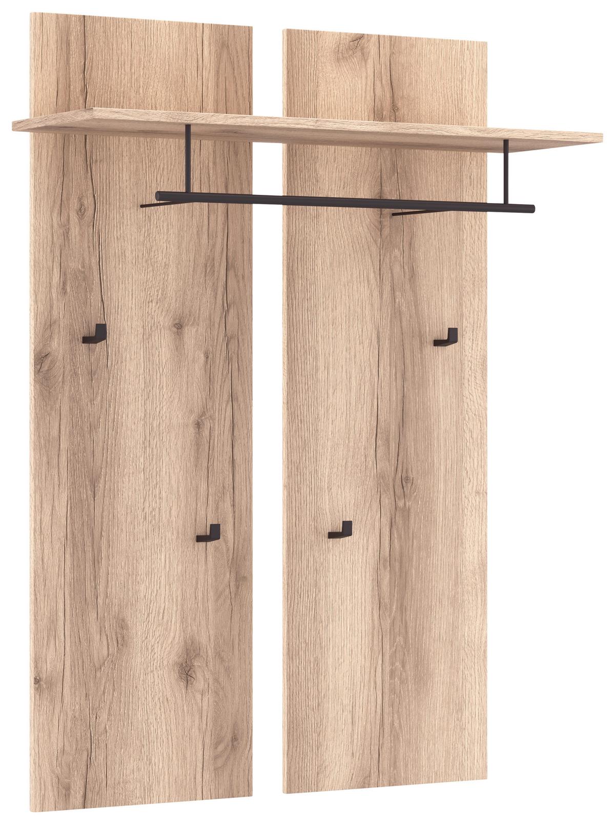 Garderobenpaneel Vancouver Eichef. + Hutablage B: 88 Cm - Eichefarben, MODERN, Holzwerkstoff (88/118/28cm)