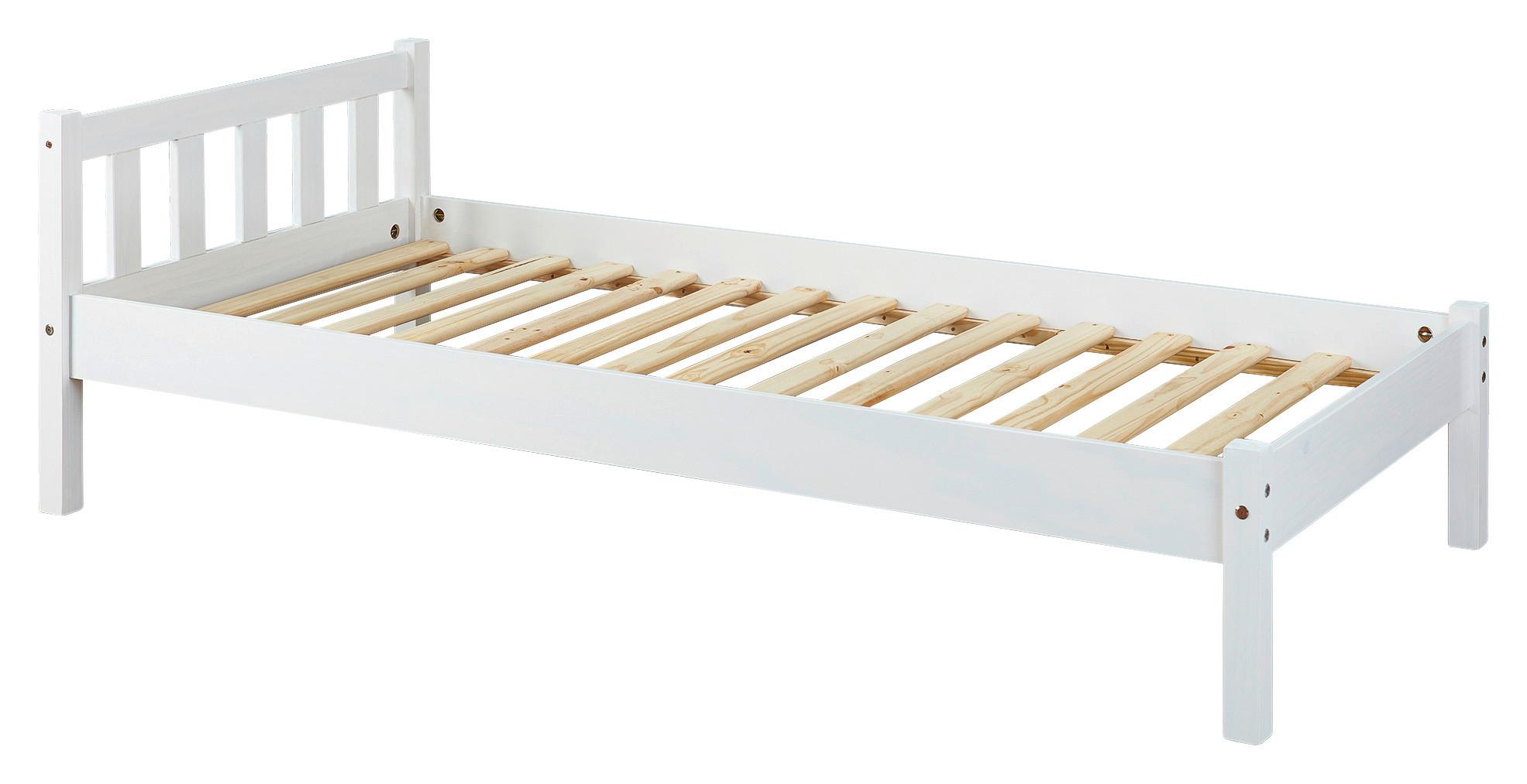 Jednolôžková drevená posteľ VILMAR 90x200 cm - biela, Basics, drevo (90/200cm) - MID.YOU