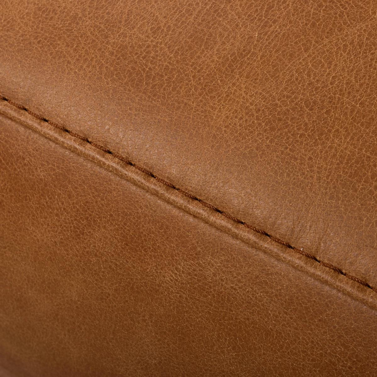 2-Sitzer-Sofa Spring, Cognac 157 cm - Cognac/Schwarzchrom, Design, Leder (157/85/92cm) - Livetastic