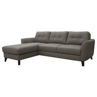 Ecksofa Nordic Schlammfarben S: 168x238 cm - Schlammfarben/Buchefarben, Design, Leder/Textil (168/238cm) - Livetastic