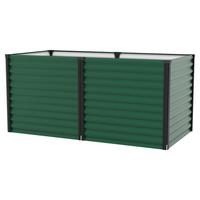 Hochbeet Stahl Linus 96,2x85,5x187,7 Cm - Dunkelgrün/Schwarz, Basics, Metall (96,2/85,8/187,7cm)