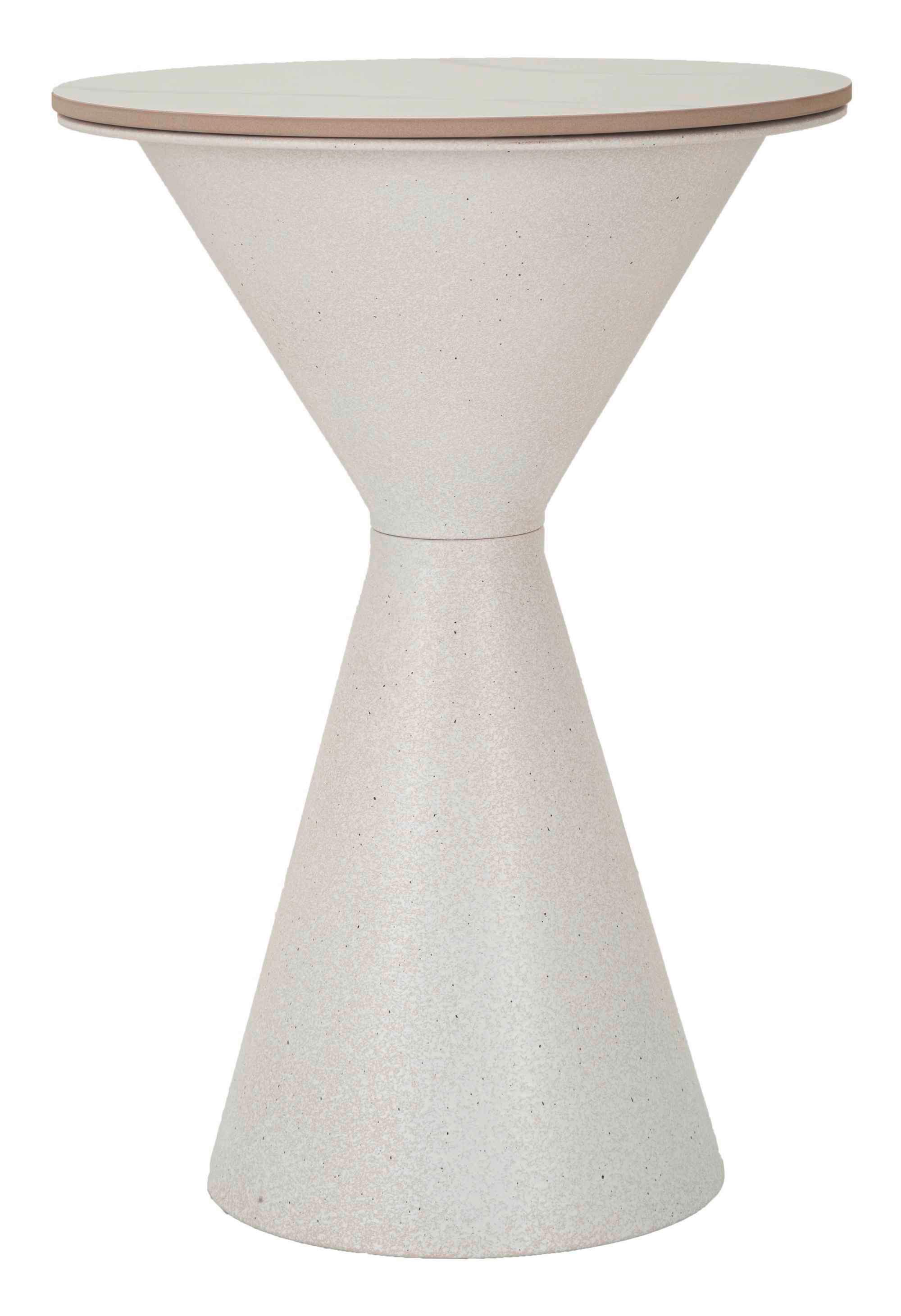 Couchtisch White Double Weiß B: 44,5 cm - Weiß, Basics, Keramik/Metall (44,5/63/44,5cm)
