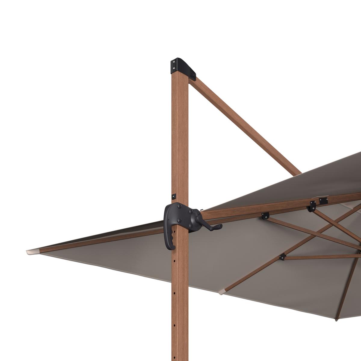 ZÁVESNÝ SLNEČNÍK KAIRO - hnedá/béžová, Basics, kov/textil (300/275/400cm)