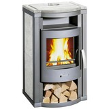 Kaminofen Calypso Naturstein - Grau, MODERN, Stein/Metall (55,7/92,9/51,6cm) - WAMSLER