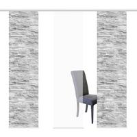 Flächenvorhang 3er Set Wallis - Anthrazit, Design, Textil (60/245cm) - Schmidt W. Gmbh