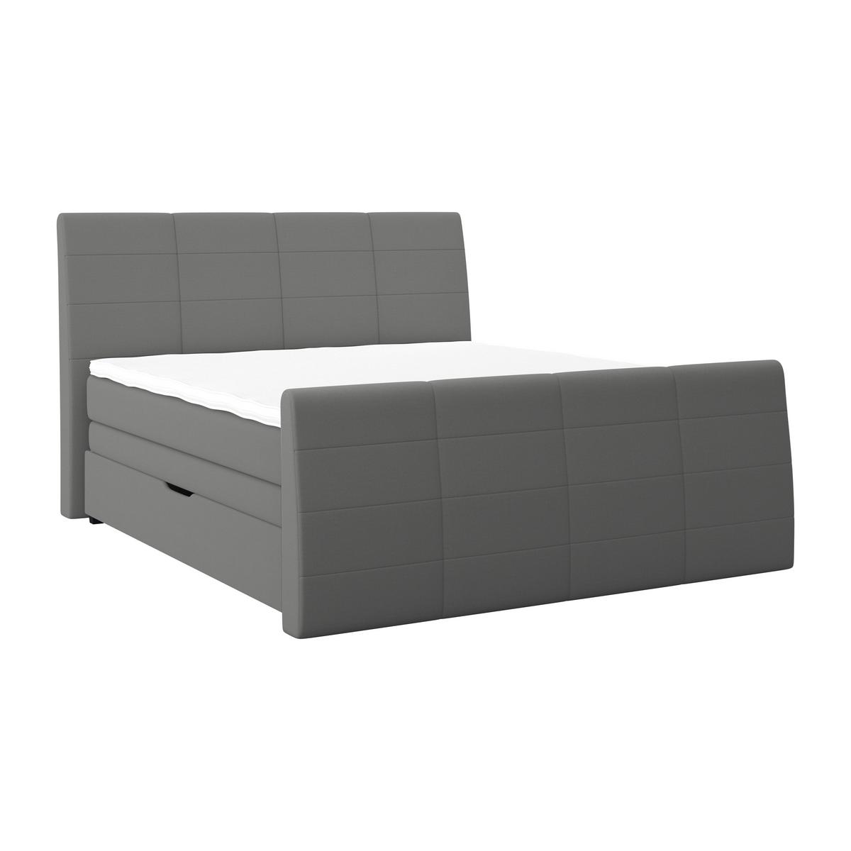 Boxspringbett Libra - Graphitfarben/Schwarz, KONVENTIONELL, Textil (160/200cm)