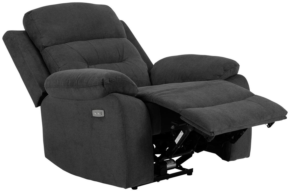 Fernsehsessel Vansbro - Dunkelgrau/Schwarz, KONVENTIONELL, Textil (92/98/96cm) - MID.YOU