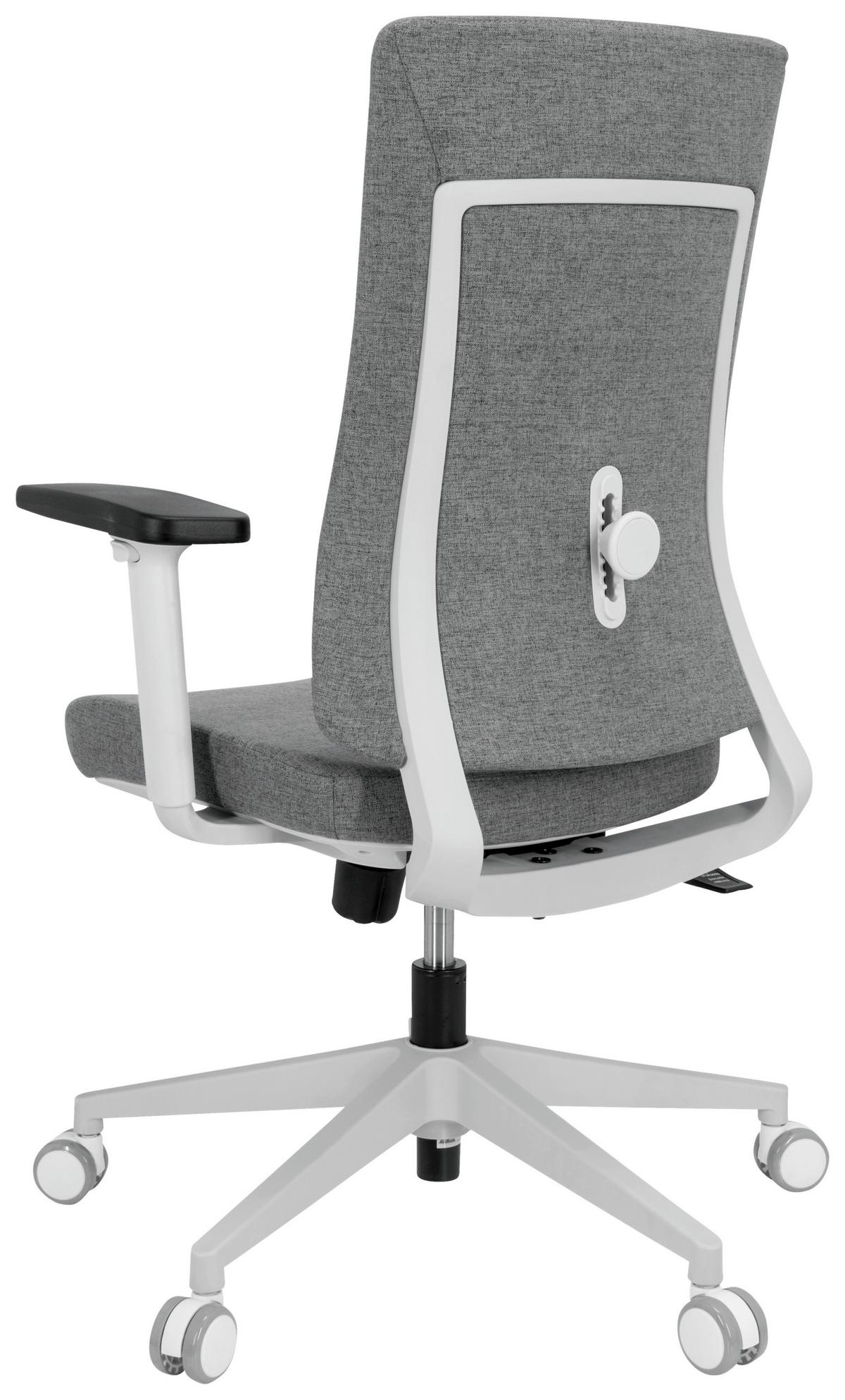 Drehstuhl Comfio Wp Grau Bis 120 Kg - Schwarz/Grau, Basics, Kunststoff/Textil (66/104/58cm) - MID.YOU