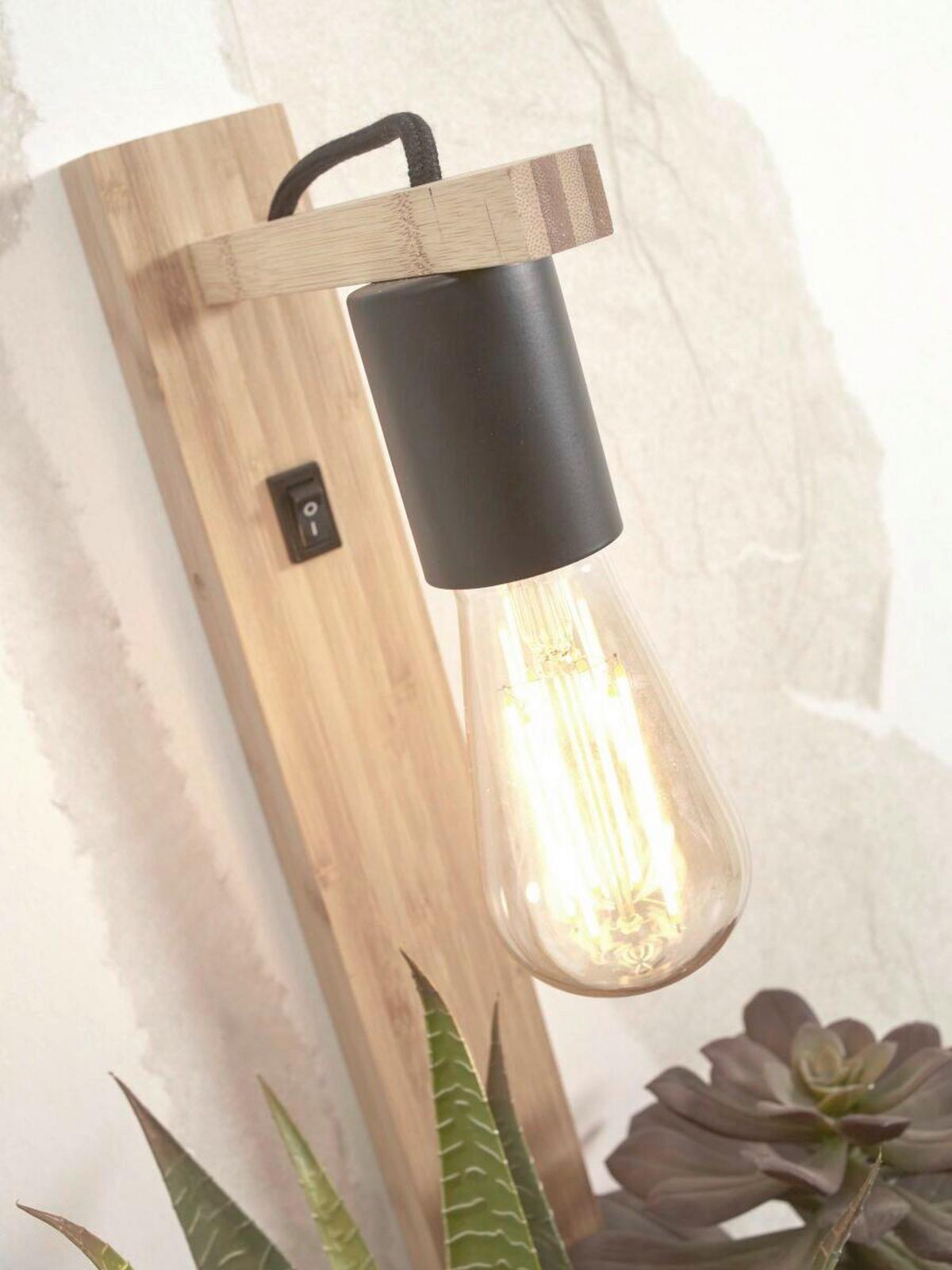Wandleuchte Flores/W52/N - Naturfarben, Trend (30/18/52cm) - Good & Mojo