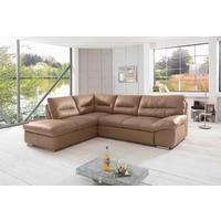 Sarokgarnitúra William C060661u - cappuccino, Modern, bőr (216/90/268cm)