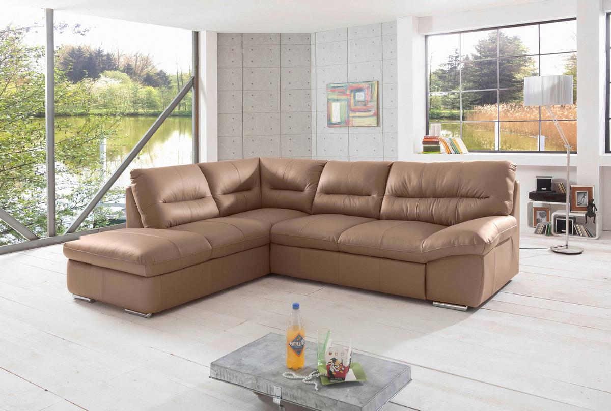 Sarokgarnitúra William C060661u - cappuccino, Modern, bőr (216/90/268cm)