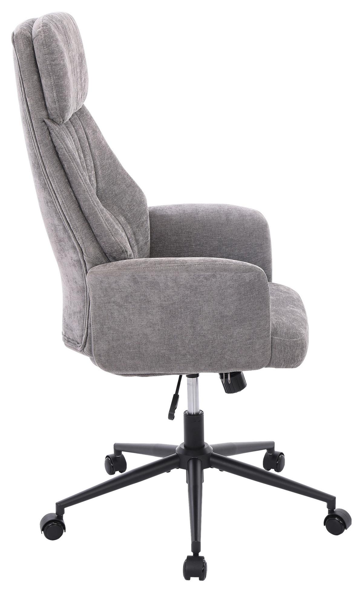 Drehstuhl Austin Grau B: 66 cm - Schwarz/Grau, MODERN, Holz/Kunststoff (66/114/122/64cm) - Livetastic