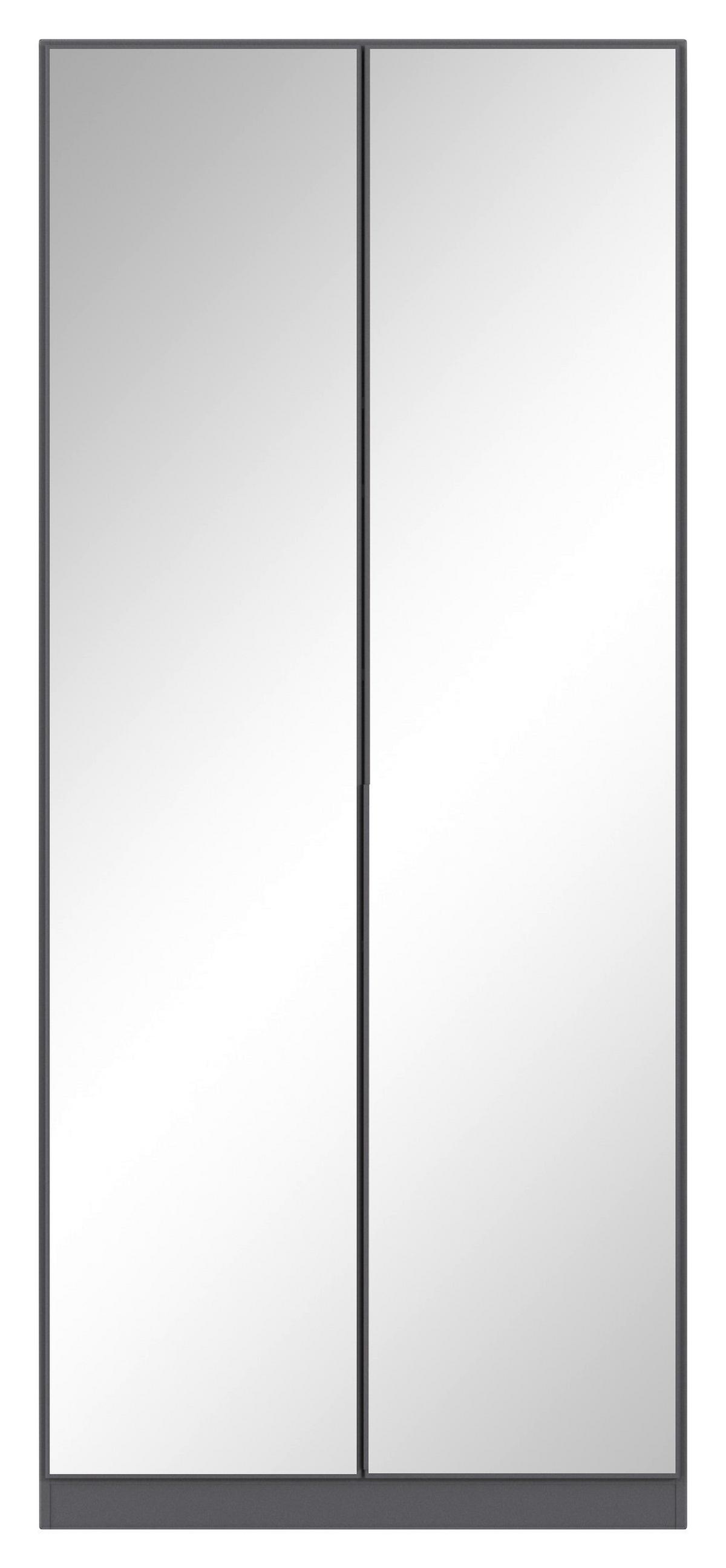 Drehtürenschrank Alabama Grau Metallic B: 91 Cm - Grau, MODERN, Holzwerkstoff (91/229/54cm) - Rauch Möbel