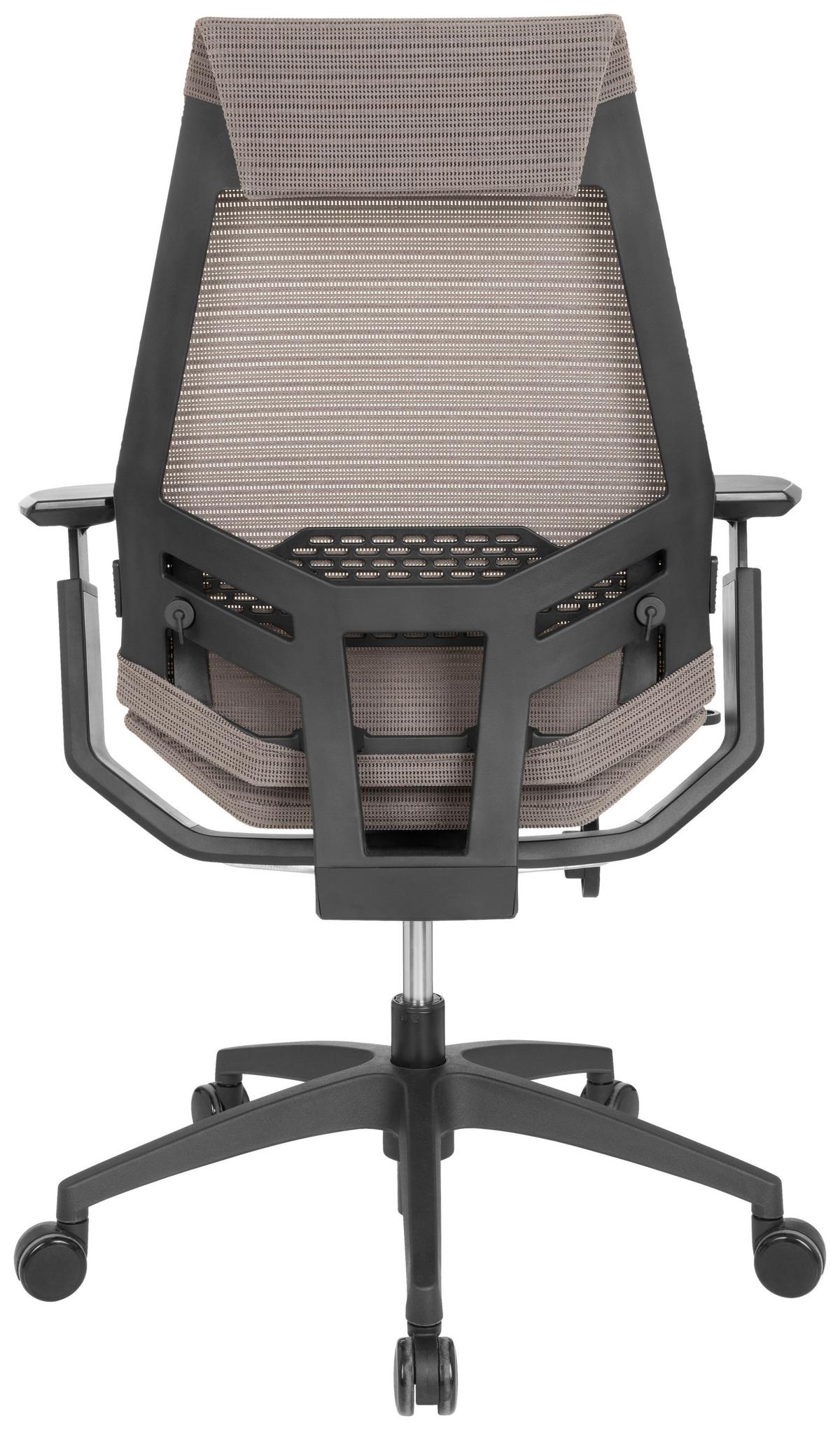 Drehstuhl Genidia Smart Black Grau - Schwarz/Grau, MODERN, Kunststoff/Textil (70/112/55cm) - MID.YOU