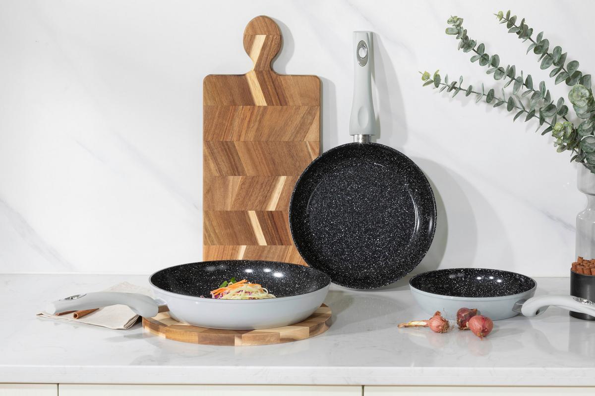 Bratpfanne Manuela - Hellgrau, KONVENTIONELL, Kunststoff/Metall (28/5,4cm) - James Wood