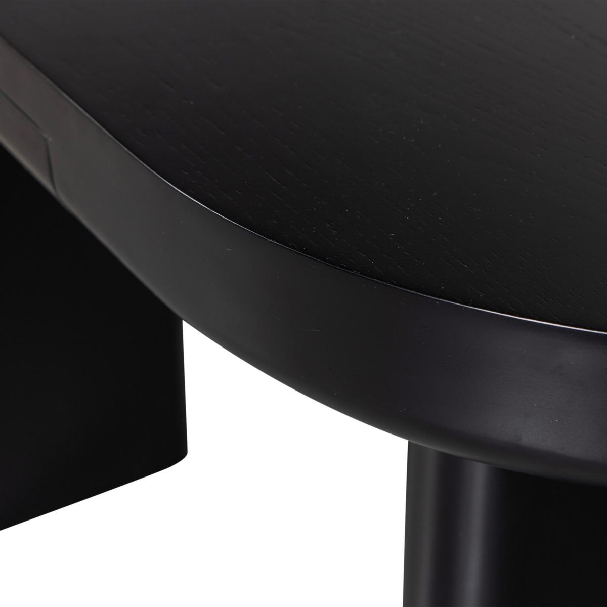 Beistelltisch Mael Schwarz L: 120 cm - Schwarz, Design, Holzwerkstoff (120/50/75cm) - Livetastic