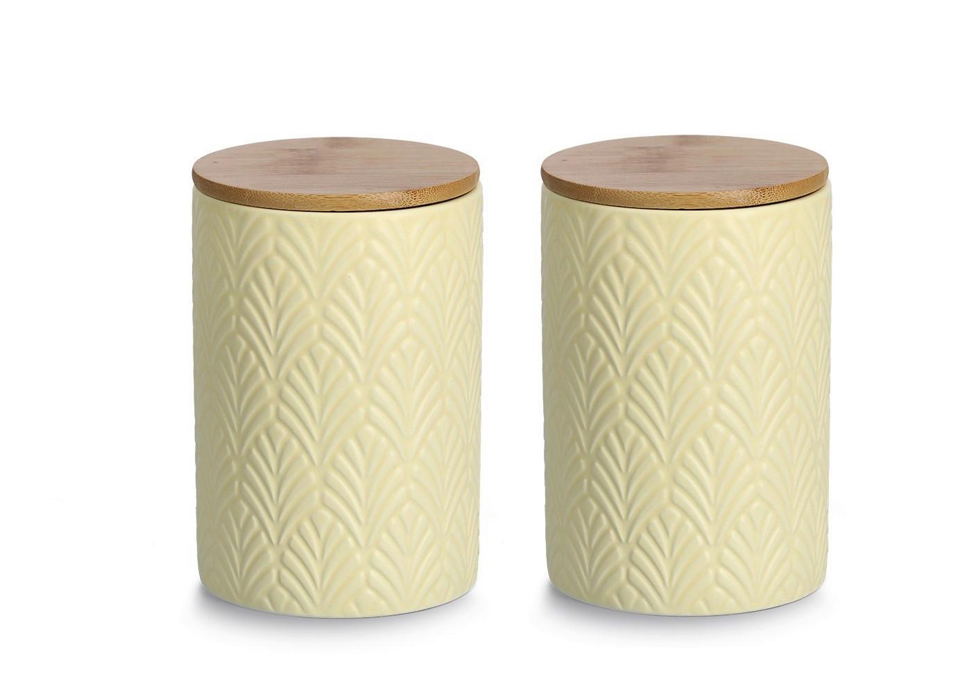 VORRATSDOSENSET Gelb, D/H: ca. 10x15 cm - Gelb, Basics, Keramik (10/15cm) - Zeller Present