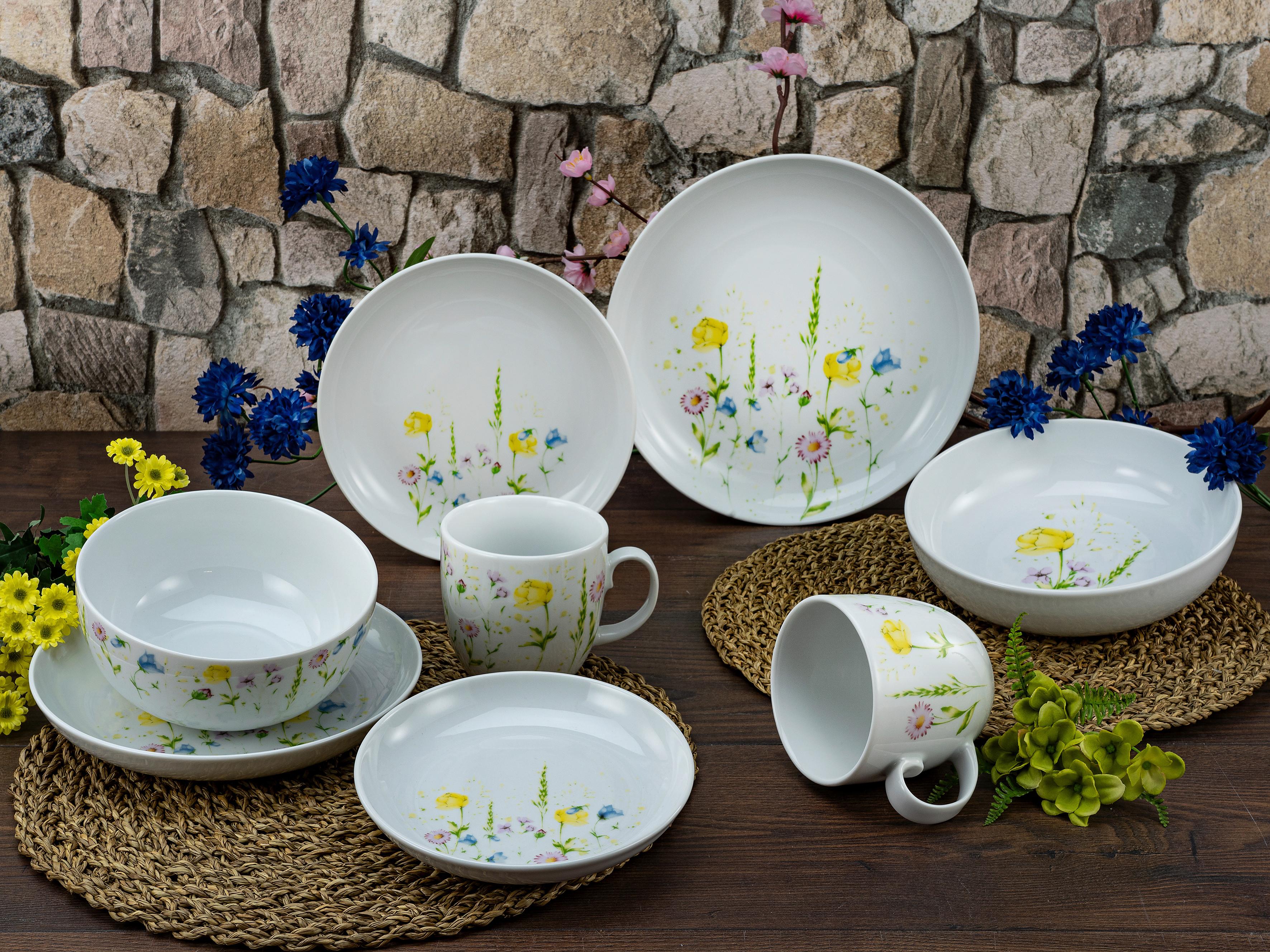 Kombinovaná Souprava Allround Luční Květy, 10 Dílný - vícebarevná, Basics, keramika - Creatable