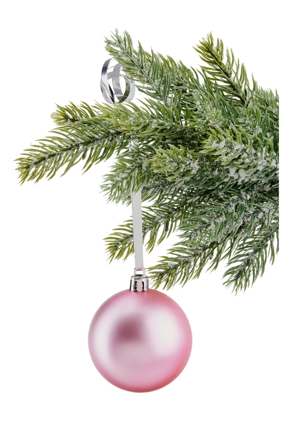 Karácsonyfagömbszett Daya - pink, Basics, műanyag (6cm) - Luca Bessoni