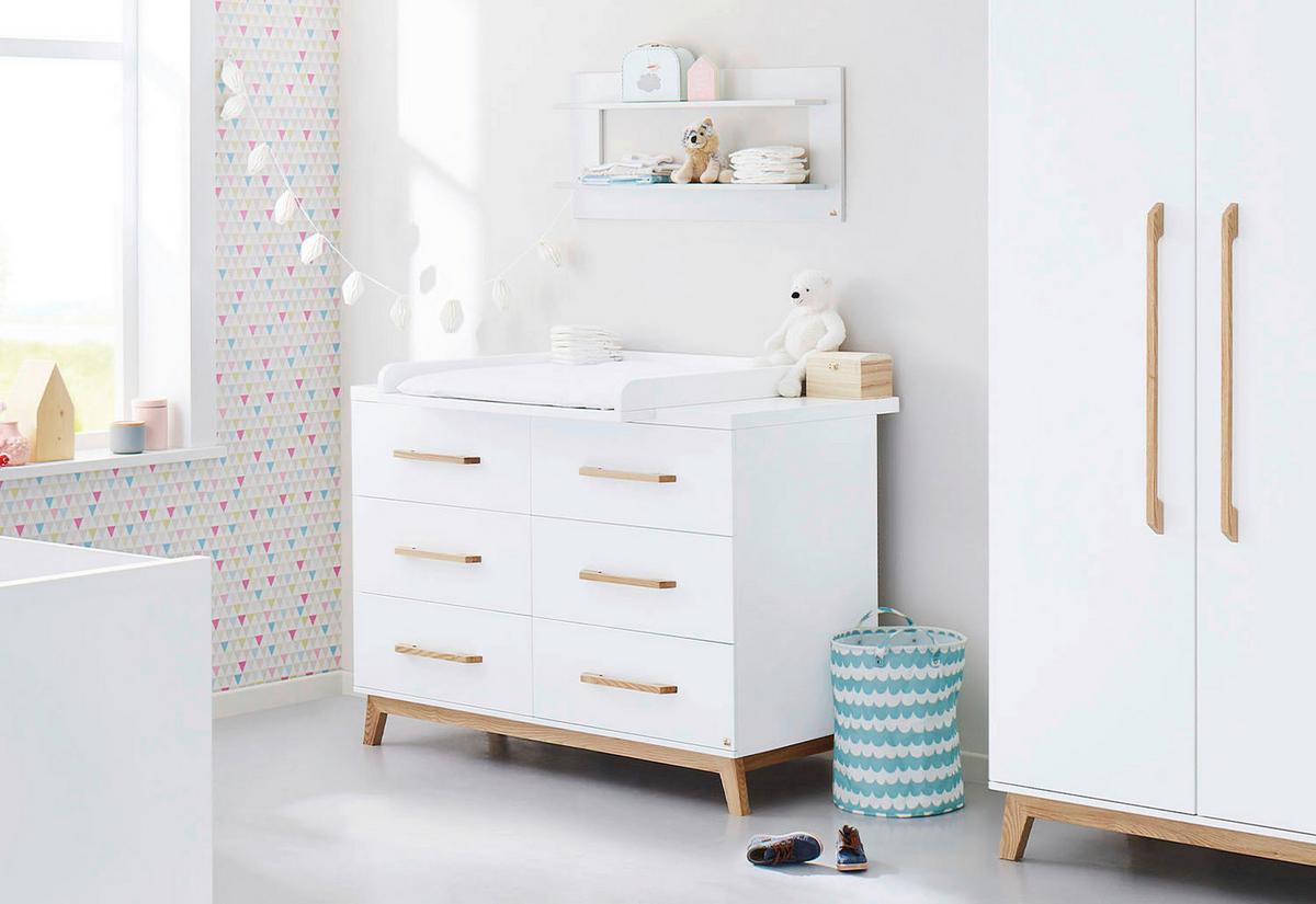 Wickelkommode 133415x Riva - Weiß, Design, Holz (140/78/105cm) - Pinolino