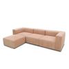 Ecksofa Rosa, Roségold B; 301 Cm - Roségold/Schwarz, Design, Textil (301/69/193cm) - MID.YOU