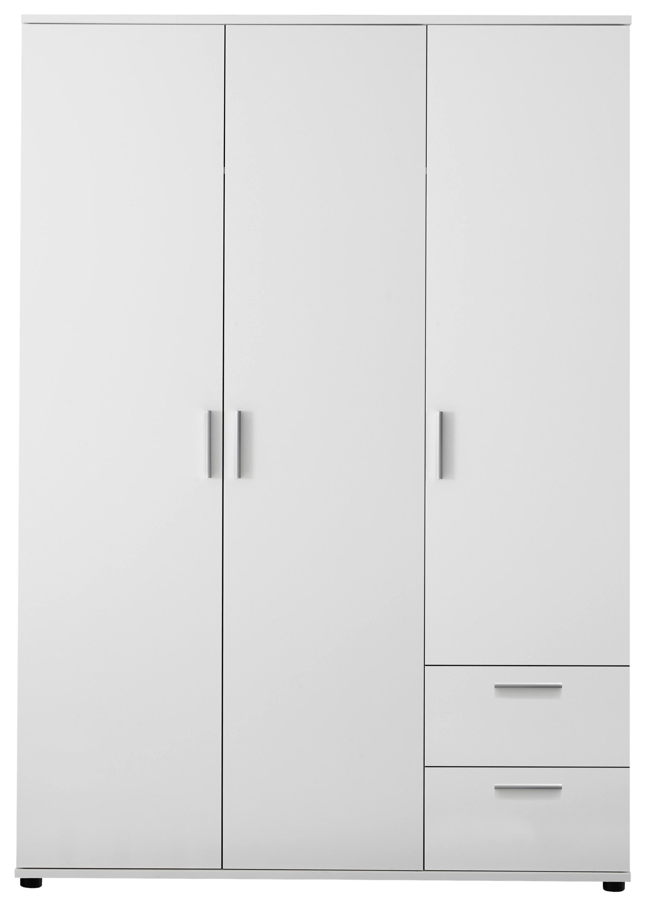 Nyílóajtós Szekrény Bibo 115/191 Cm - fehér, Konventionell, faalapú anyag (115/191/55cm) - MID.YOU