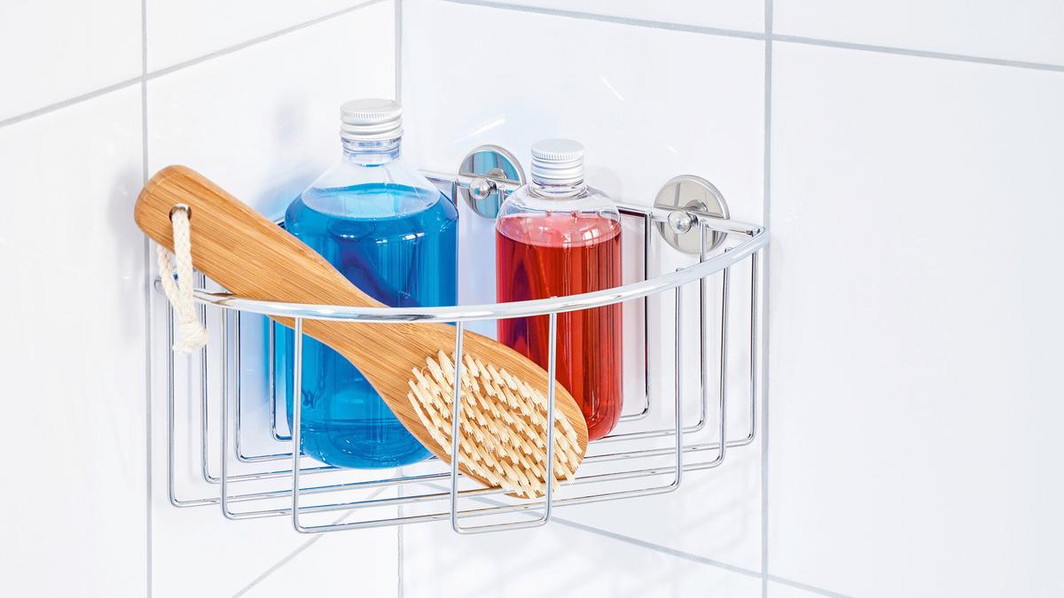 Duschregal Baath Edelstahlfarben - Edelstahlfarben, Trend, Metall (20,5/10/20,1cm) - Tesa