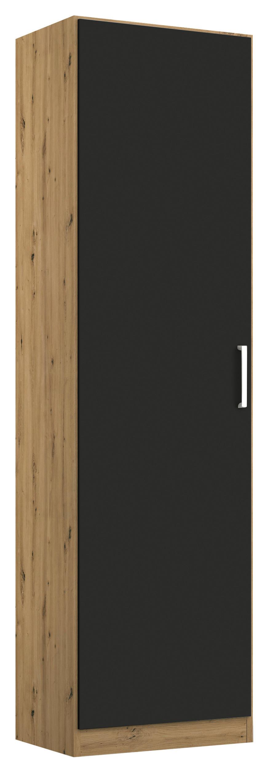 Drehtürenschrank Berlin Eiche Artisan/Grau B: 47 cm - Eiche Artisan/Grau, MODERN, Holzwerkstoff (47/197/54cm) - Rauch Möbel