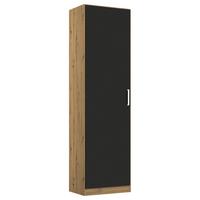 Drehtürenschrank Berlin Eiche Artisan/Grau B: 47 cm - Eiche Artisan/Grau, MODERN, Holzwerkstoff (47/197/54cm) - Rauch Möbel