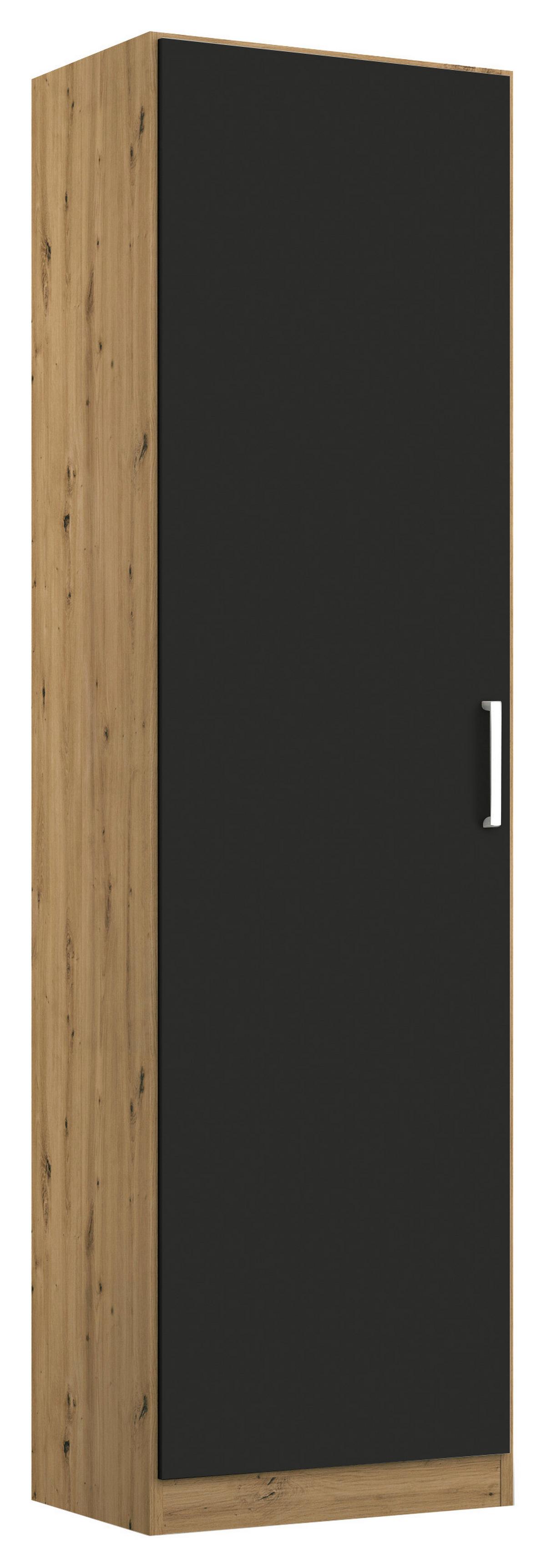 Drehtürenschrank Berlin Eiche Artisan/Grau B: 47 cm - Eiche Artisan/Grau, MODERN, Holzwerkstoff (47/197/54cm) - Rauch Möbel