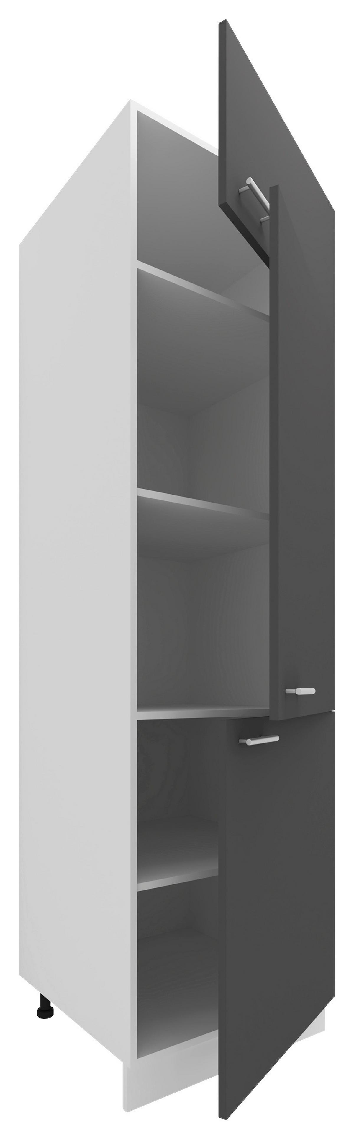 Küchen-Hochschrank Esilo B: 60 cm Anthrazit/Weiß - Anthrazit/Weiß, KONVENTIONELL, Holzwerkstoff (60/207/57cm) - MID.YOU