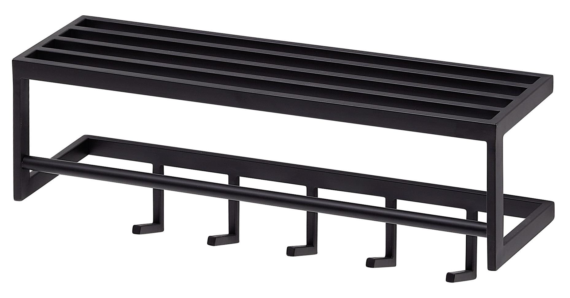 Nástenný Vešiak Čierny Š: 70cm - čierna, Moderný, kov (70/20/20cm) - MID.YOU