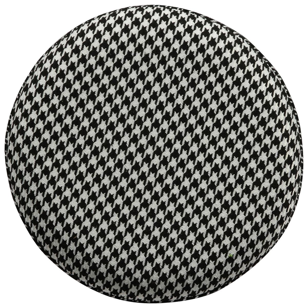 Hocker Nona 525 Schwarz/weiß D: 36 Cm - Goldfarben/Schwarz, Design, Textil (36/44cm) - Kayoom