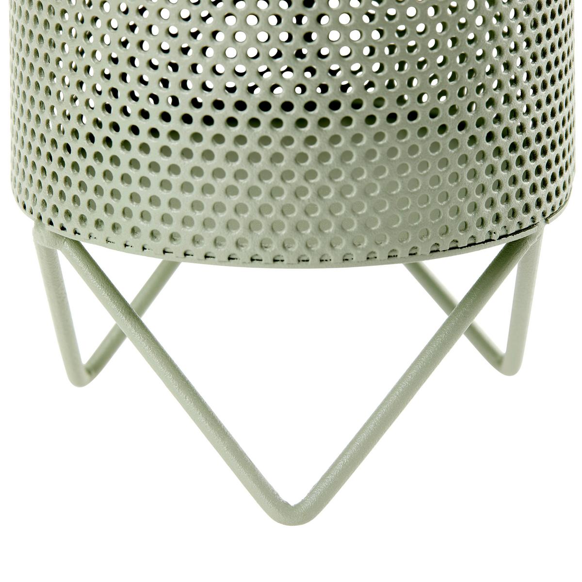 Teelichthalter Samantha - Olivgrün, MODERN, Metall (8,5/13cm) - Luca Bessoni