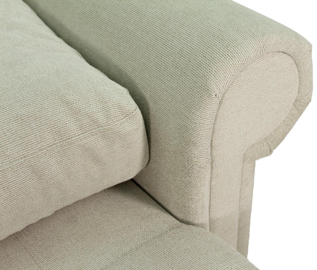 Ecksofa Oslo Creme B: 260 cm - Creme, ROMANTIK / LANDHAUS, Textil (260/85/155cm) - James Wood