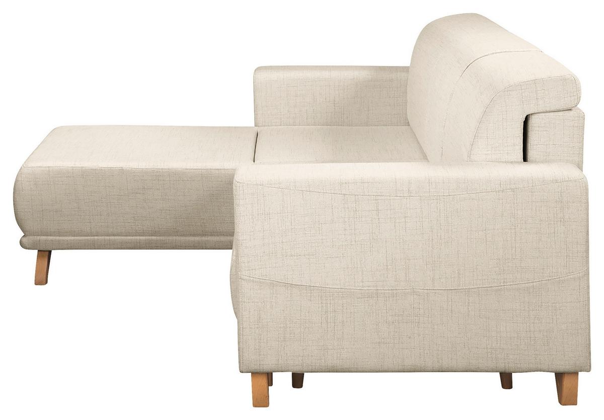 Ecksofa Bella Hellgrau S: 257x174 cm - Wengefarben/Hellgrau, Design, Textil (257/174cm) - Livetastic