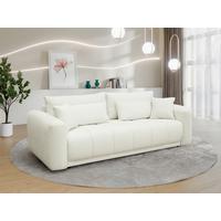 Schlafsofa Supra, Weiß B: 245 Cm - Schwarz/Weiß, Design, Holz/Textil (245/90/117cm) - MID.YOU