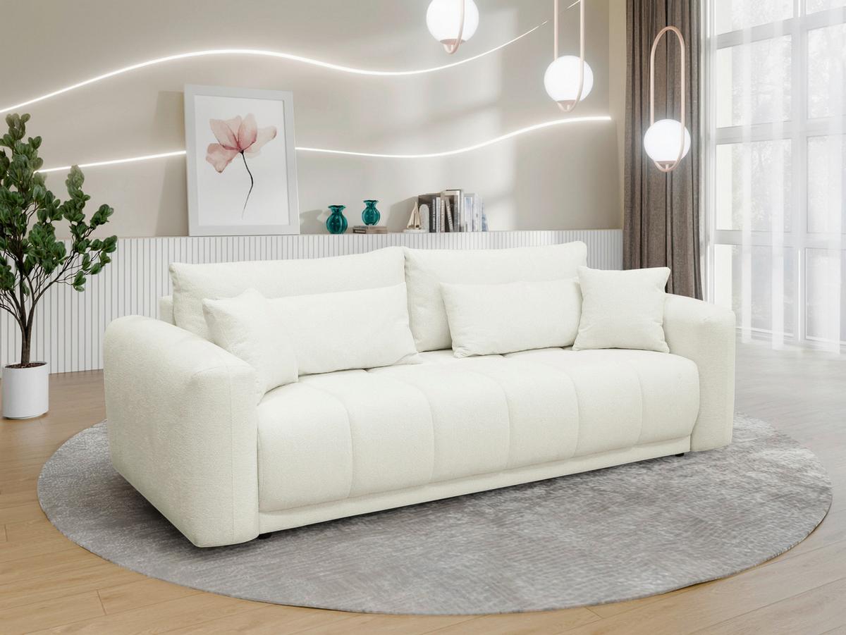 Schlafsofa Supra, Weiß B: 245 Cm - Schwarz/Weiß, Design, Holz/Textil (245/90/117cm) - MID.YOU