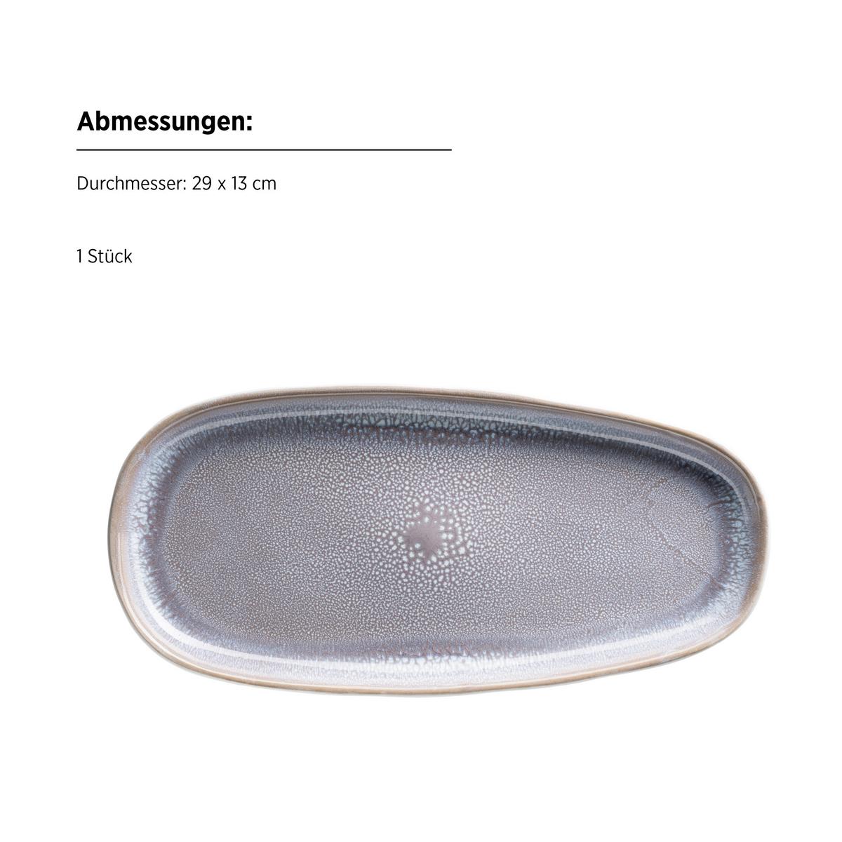 Servierplatten-Set Elea Steinzeug, Flieder, 3-teilig - Flieder, Basics, Keramik - Mäser