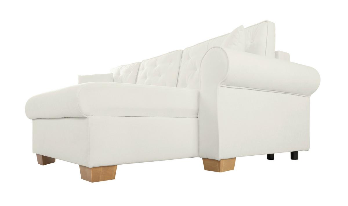 Ecksofa Arles Hellgrau 80 S: 266x161 Cm - Buchefarben/Hellgrau, Design, Textil (266/161cm) - MID.YOU