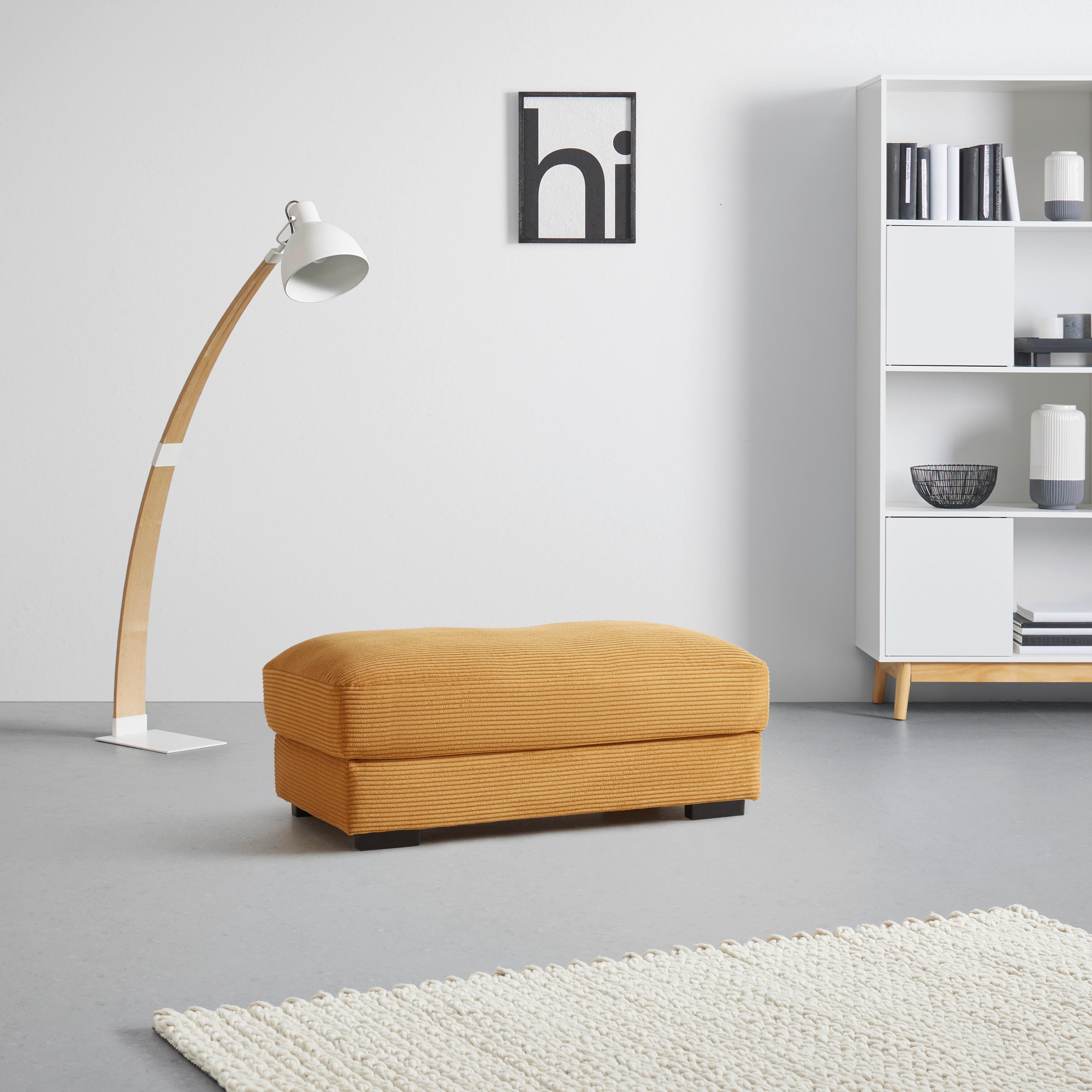 Taburetka PEDRO, horčicovožltý menčester - horčicovožltá, Modern, textil (60/46/110cm) - Mömax