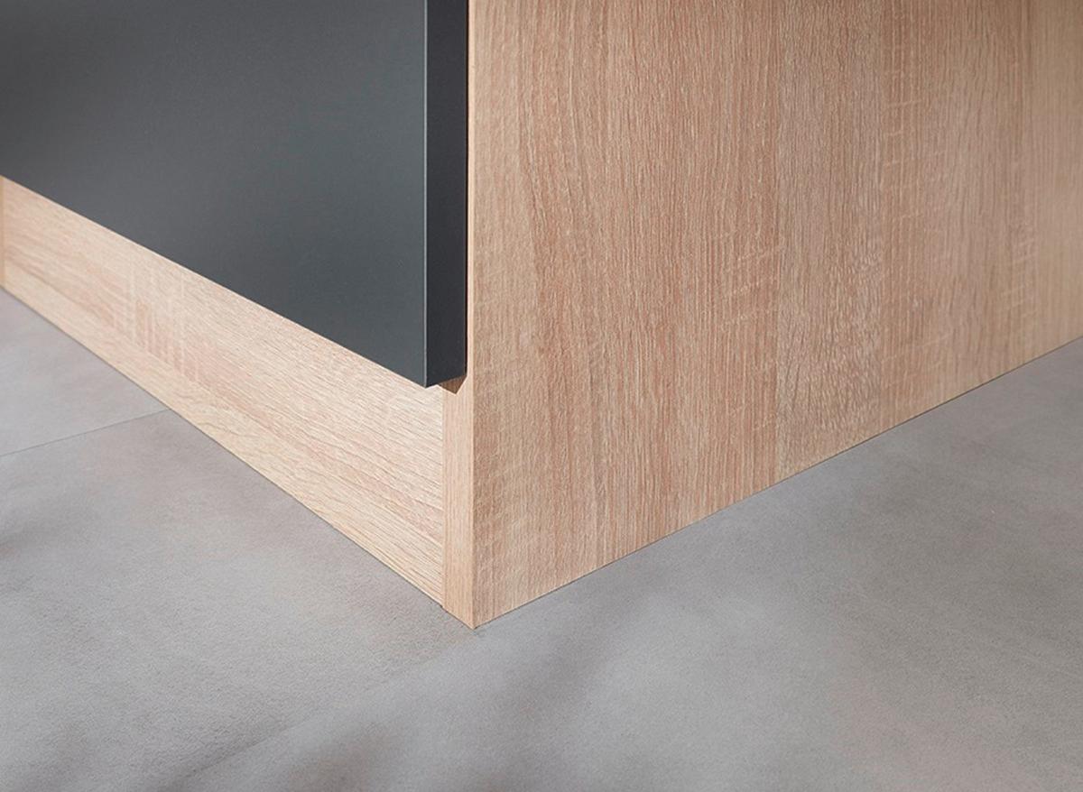 Apothekerschrank Merle Grau, Eiche Dekor B:30cm - Eichefarben/Grau, Basics, Holzwerkstoff (30/200/60cm) - Respekta