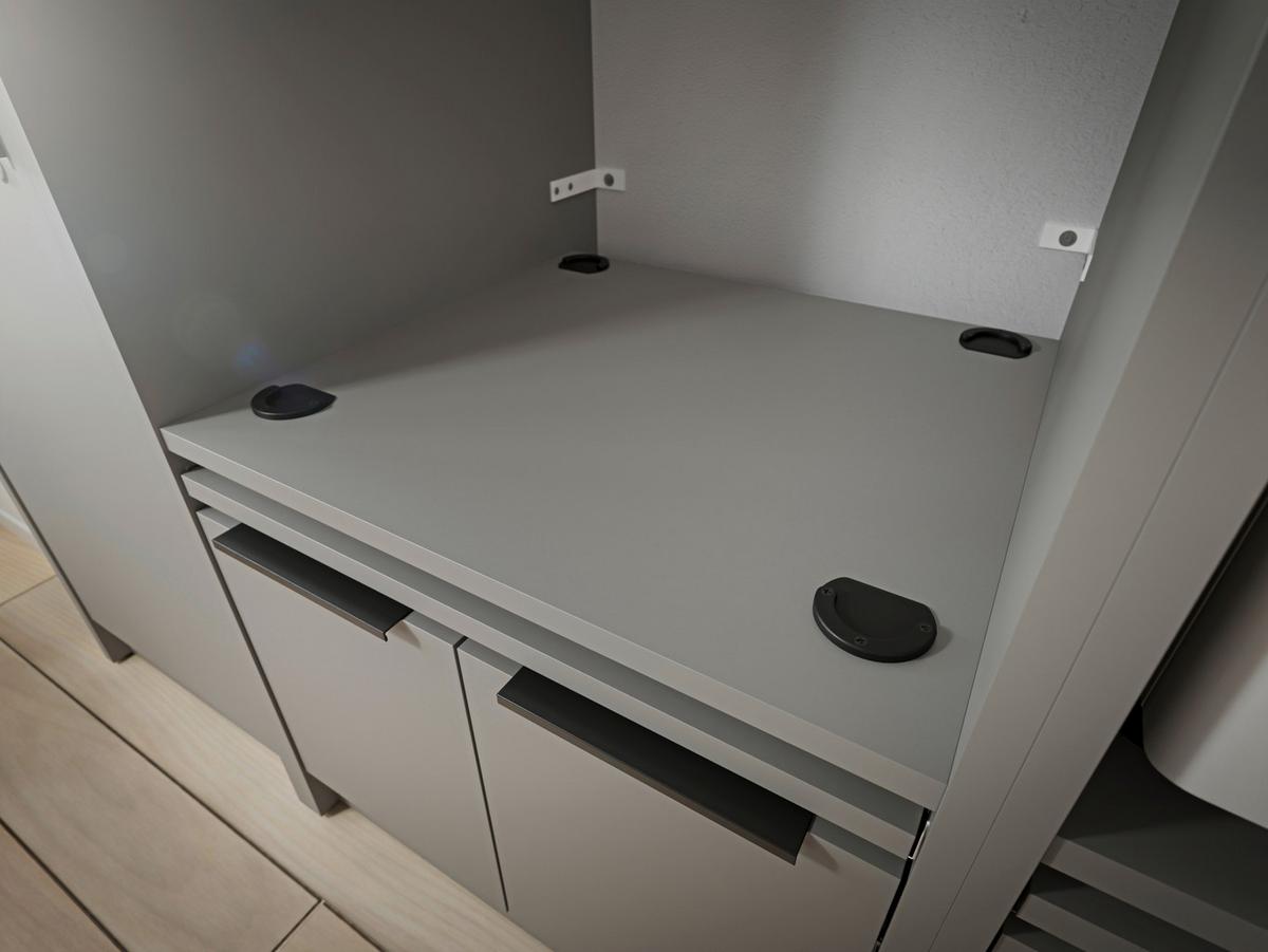 SKŘÍŇKA NAD PRAČKU TIDY HERO - šedá/černá, Basics, kov/kompozitní dřevo (70/150/68cm) - P & B