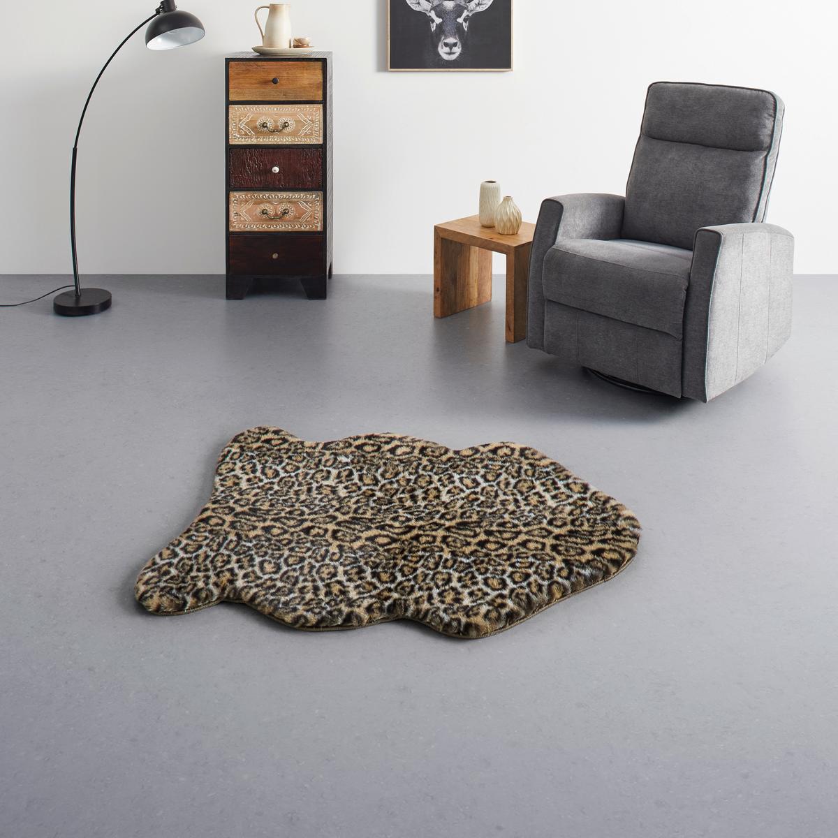 UMĚLÁ KOŽEŠINA LEO - bílá/černá, Konvenční, textil (60/90cm) - Mömax