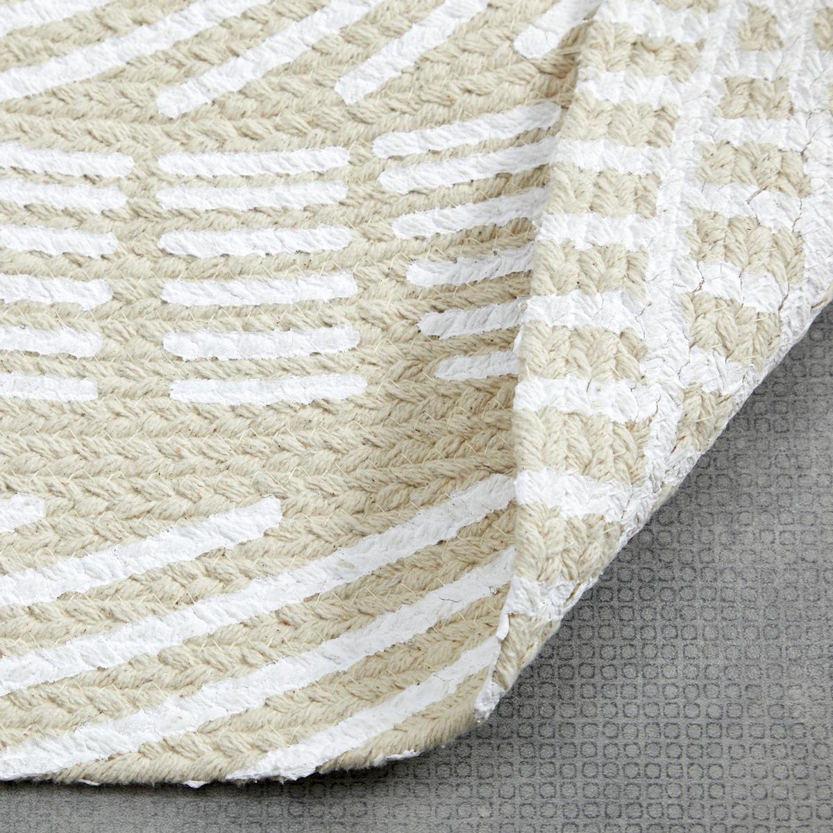 Koberec tkaný na plocho MIAMI, Ø: 100 cm - přírodní barvy/světle hnědá, Moderní, textil (100cm) - Modern Living