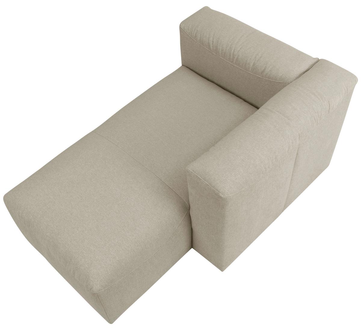 Recamiere Lena Creme Rücken Echt - Creme, Design, Textil (160/73/100cm) - Max Winzer