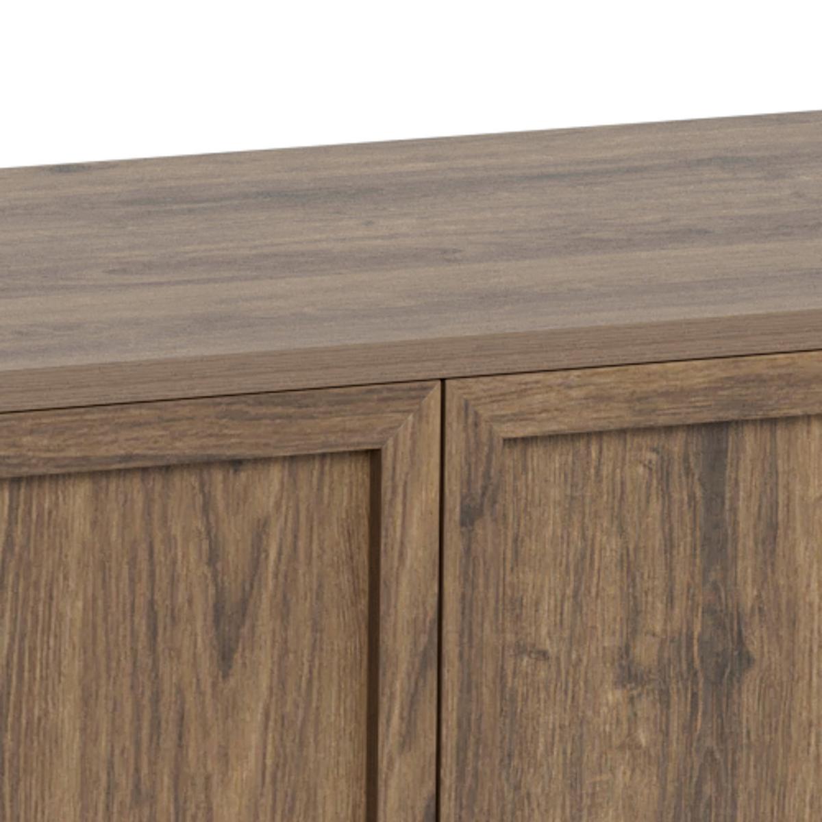 Komoda dub dymový - černá/hnědá, Design, kov/kompozitní dřevo (158/80/40cm) - MID.YOU