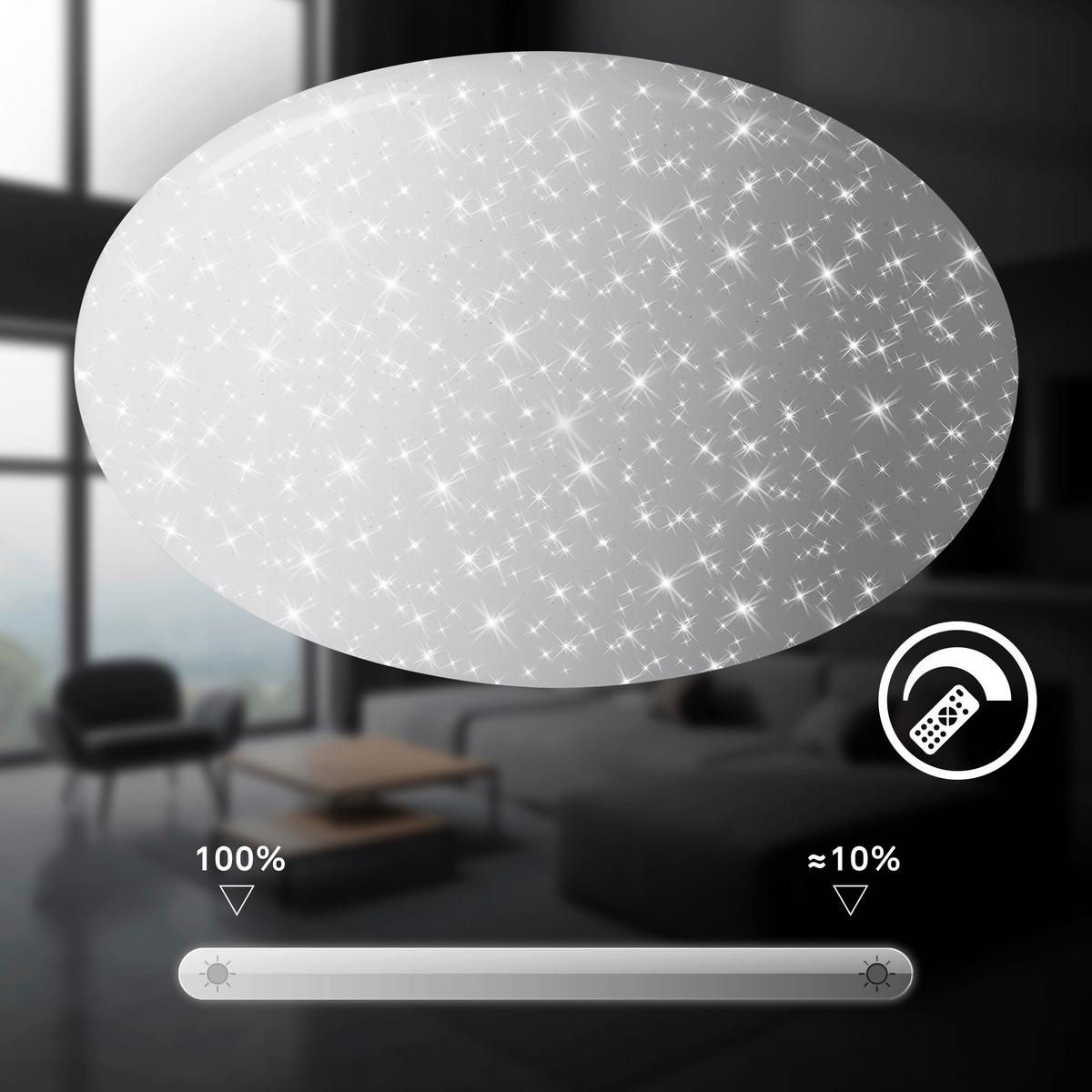 LED-Deckenleuchte Verb Weiß D: 56 cm - Weiß, Basics, Kunststoff/Metall (56/8.5cm)