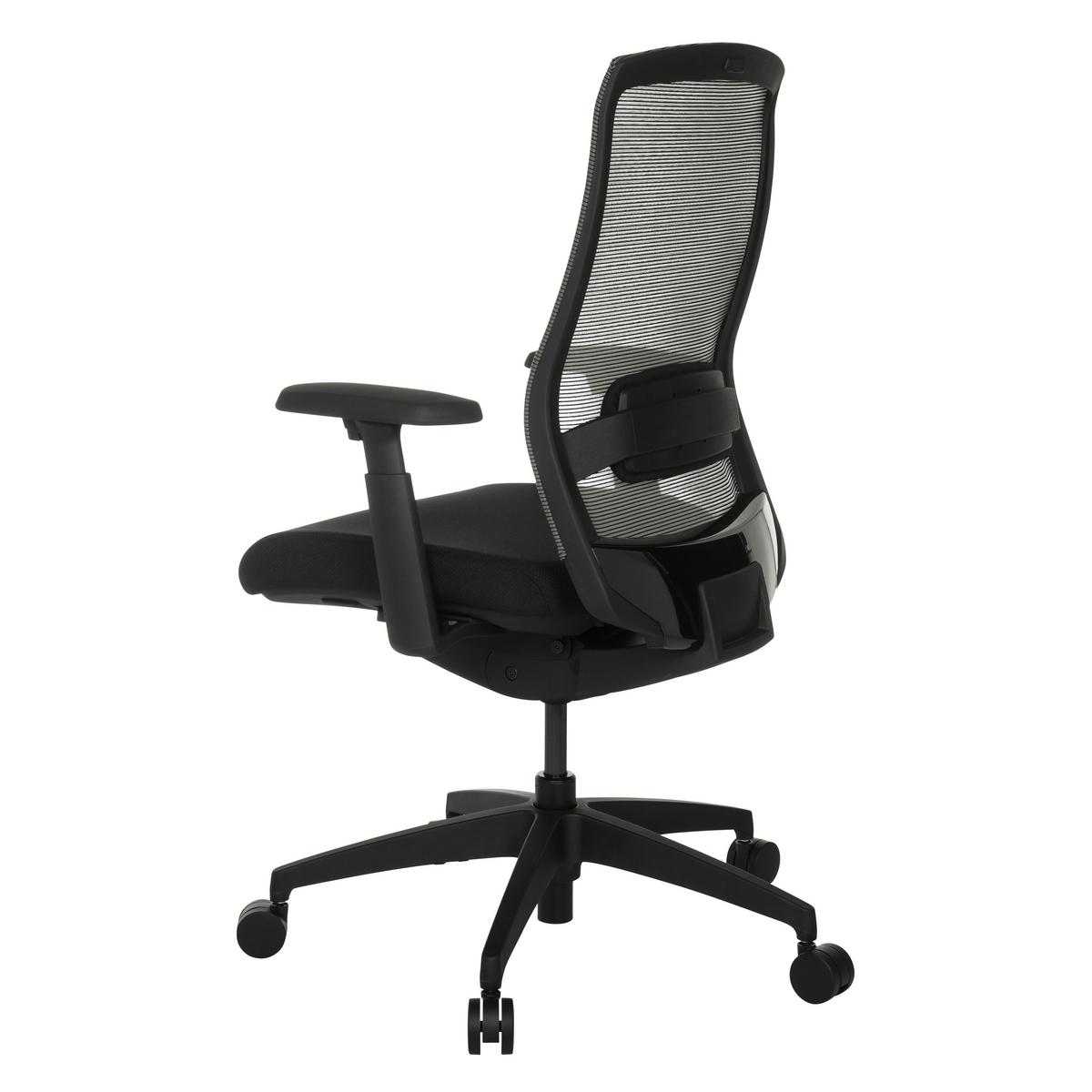 Drehstuhl Colore Schwrz B: 65 cm - Schwarz, MODERN, Kunststoff/Textil (65/95 - 103/70cm) - MID.YOU