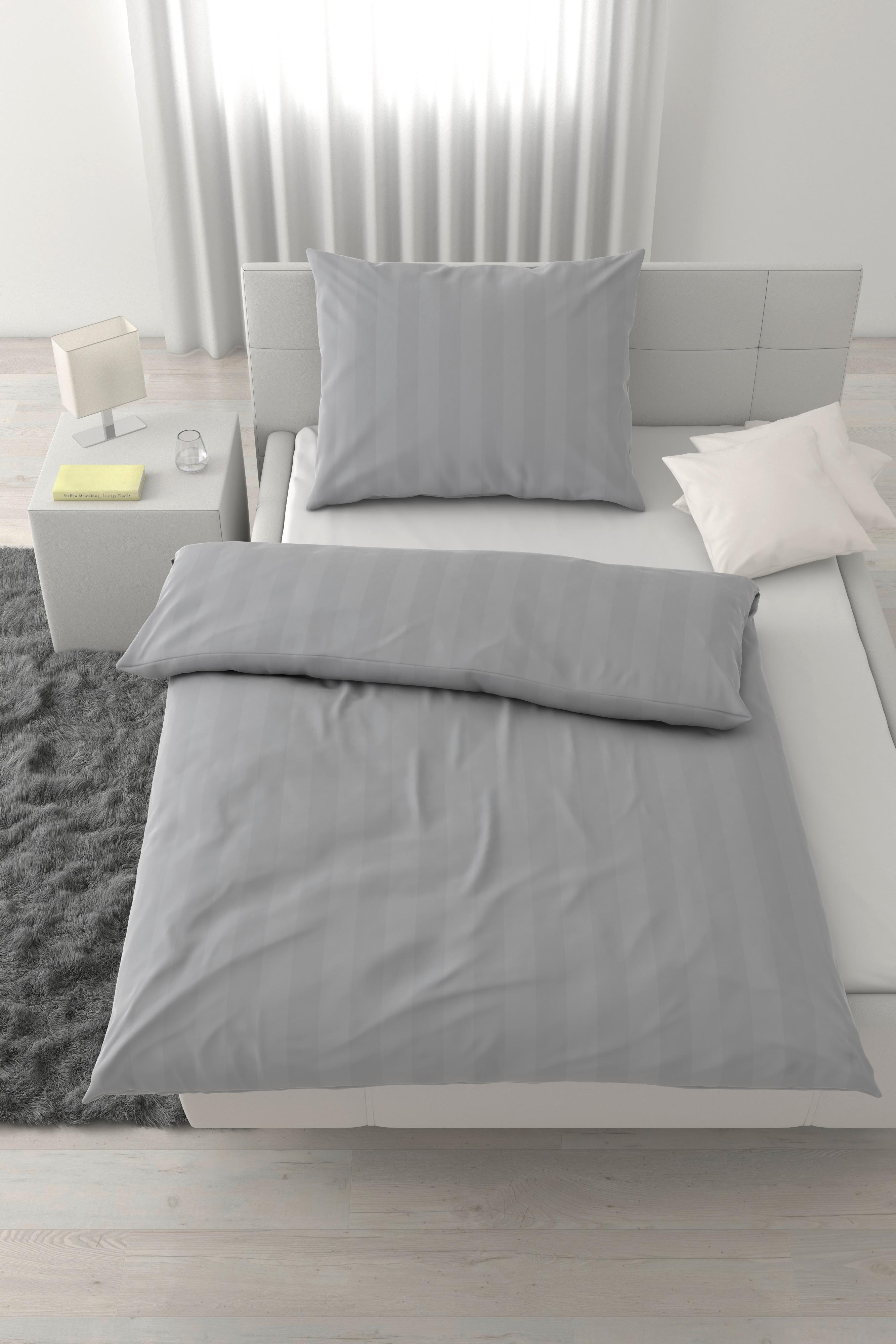 POVLEČENÍ XENIA STREIF - barvy stříbra, Moderní, textil (140/200cm) - Premium Living